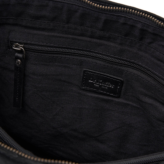 Деловая сумка Dr.Koffer из натуральной кожи черная