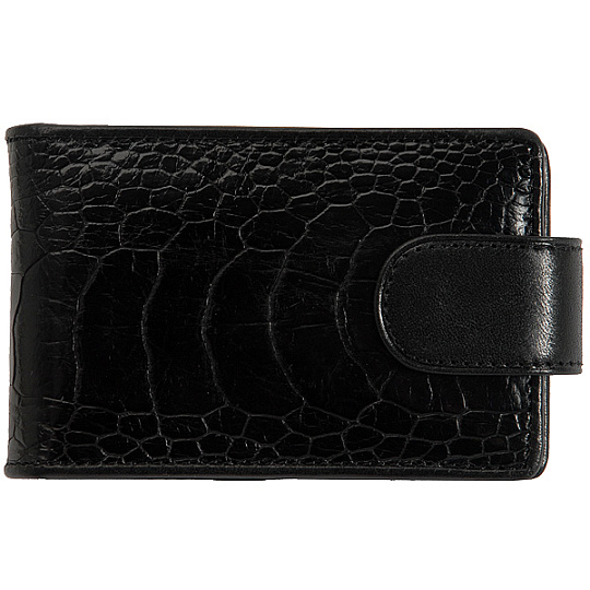 Визитница Dr.Koffer из натуральной кожи черная