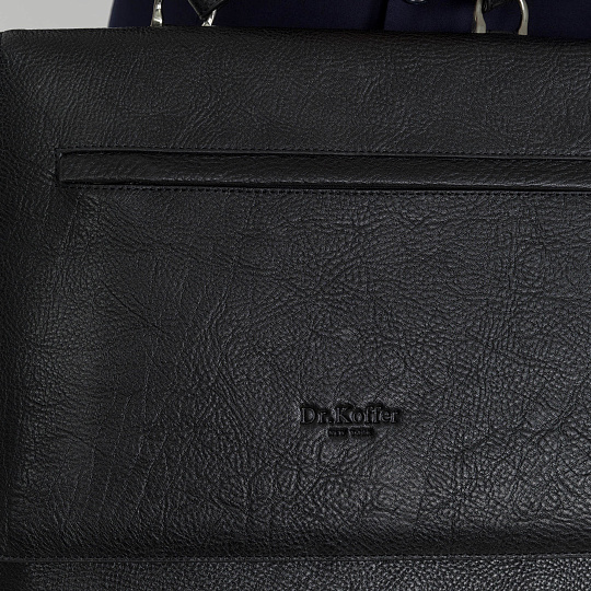 Деловая сумка Dr.Koffer из натуральной кожи черная