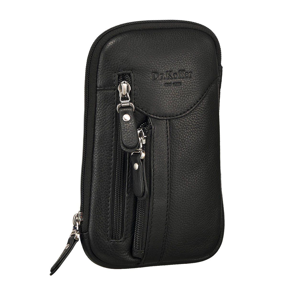Сумка через плечо Dr.Koffer из натуральной кожи черная