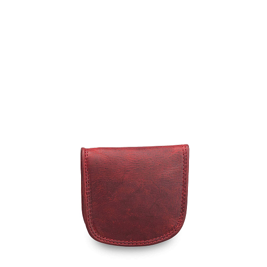 Монетница Dr.Koffer из натуральной кожи бордовая