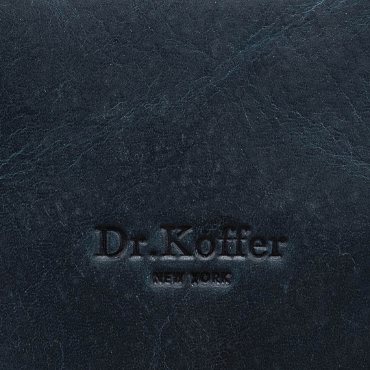 Монетница Dr.Koffer из натуральной кожи синяя