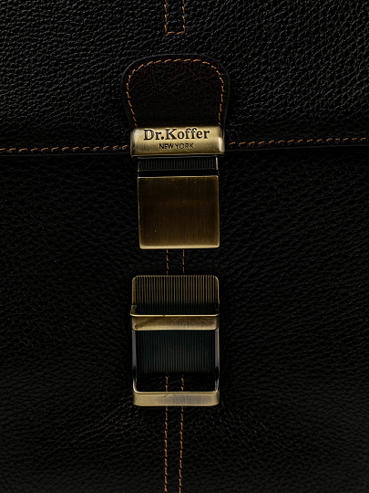 Сумка через плечо Dr.Koffer из натуральной кожи коричневая