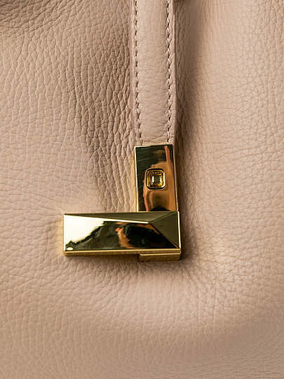 Женская сумка Dr.Koffer из натуральной кожи бежевая