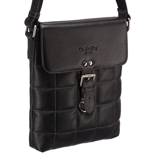Сумка через плечо Dr.Koffer из натуральной кожи черная