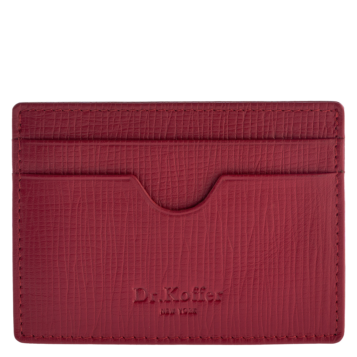 Кредитница Dr.Koffer из натуральной кожи красная