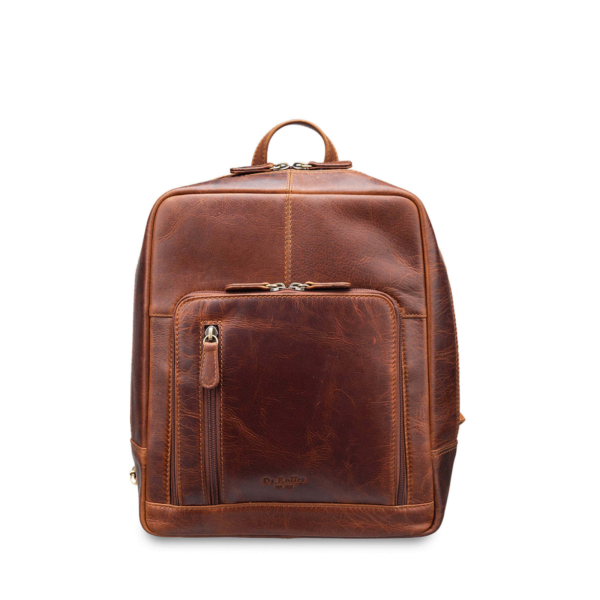 Рюкзак Dr.Koffer из натуральной кожи светло-коричневый