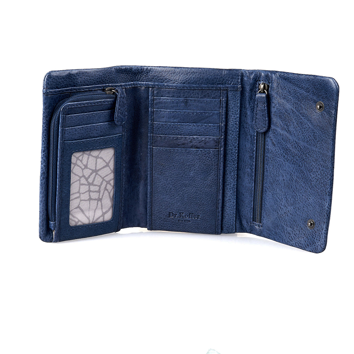 Портмоне Dr.Koffer из натуральной кожи синее