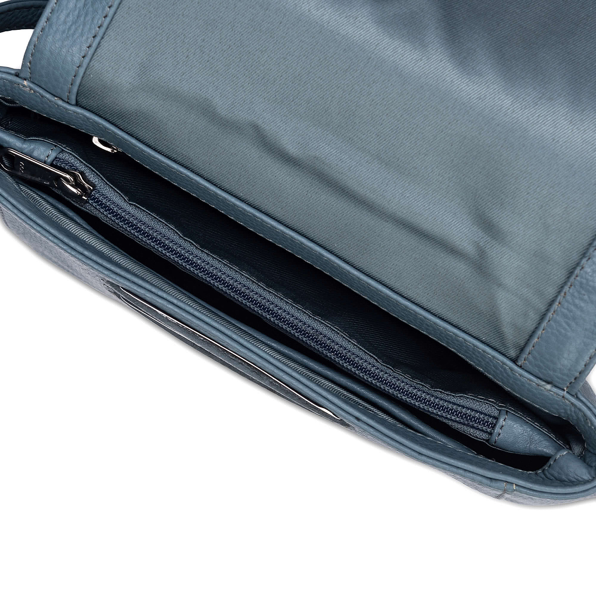 Женская сумка Dr.Koffer из натуральной кожи голубая