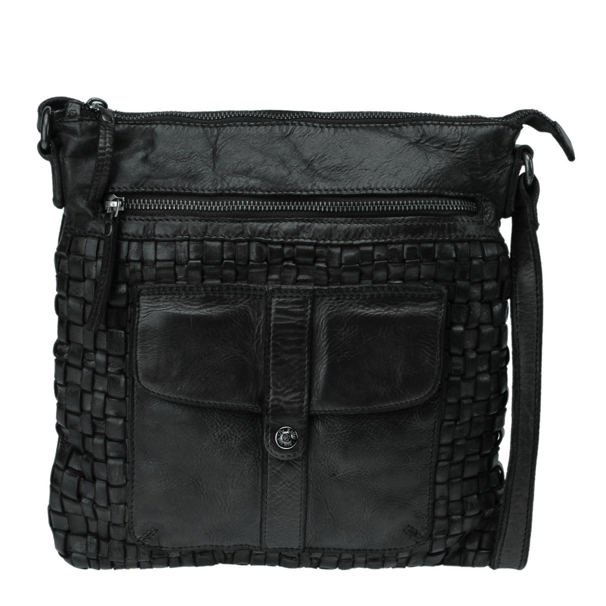 Сумка через плечо Dr.Koffer из натуральной кожи черная