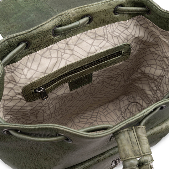 Рюкзак Dr.Koffer из натуральной кожи зеленый