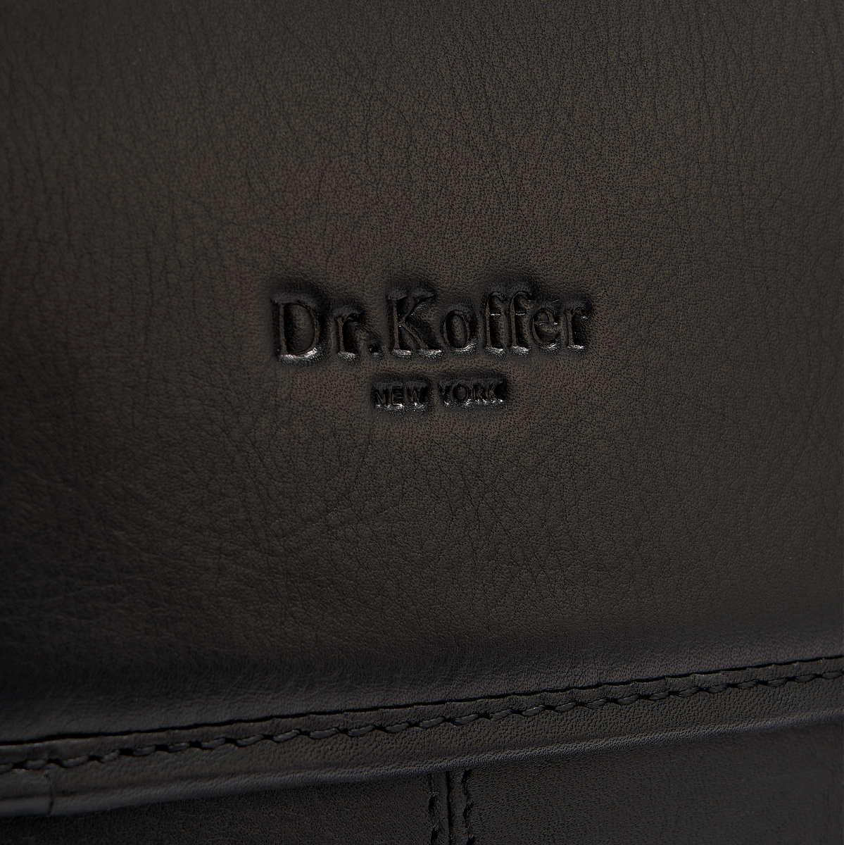 Портфель Dr.Koffer из натуральной кожи черный