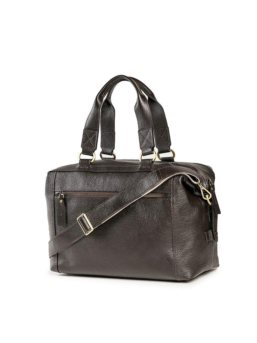 Дорожная сумка Dr. Koffer из натуральной кожи коричневая