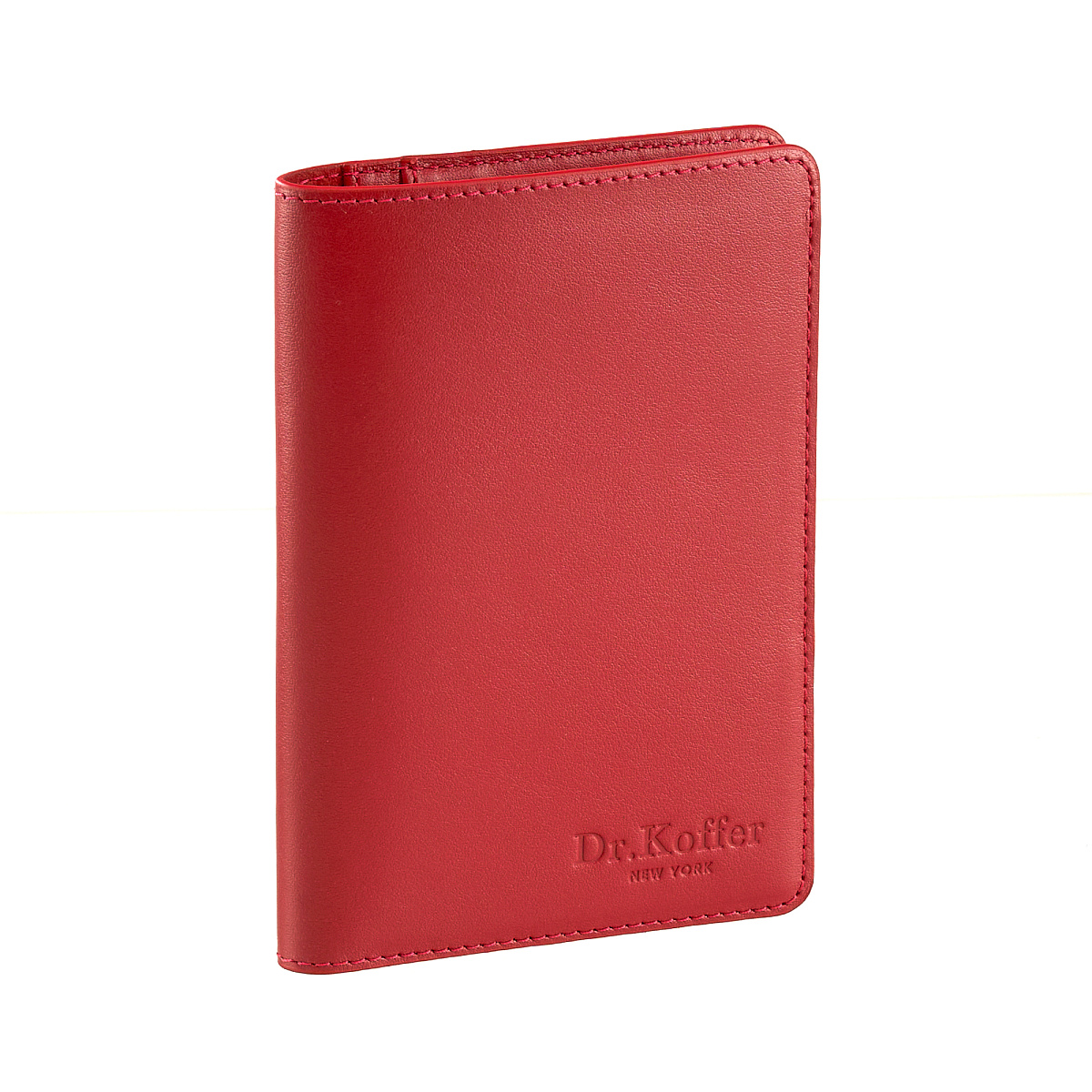 Обложка для паспорта Dr.Koffer из натуральной кожи красная