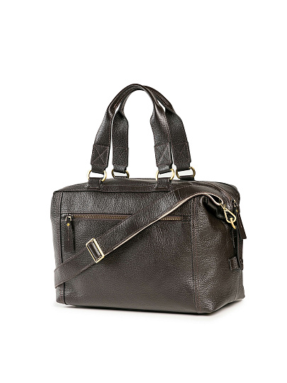 Дорожная сумка Dr. Koffer из натуральной кожи коричневая