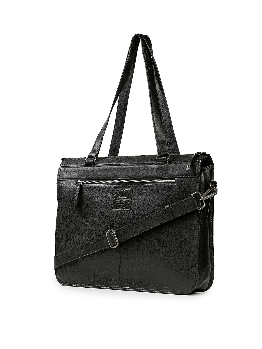 Женская сумка Dr.Koffer из натуральной кожи черная