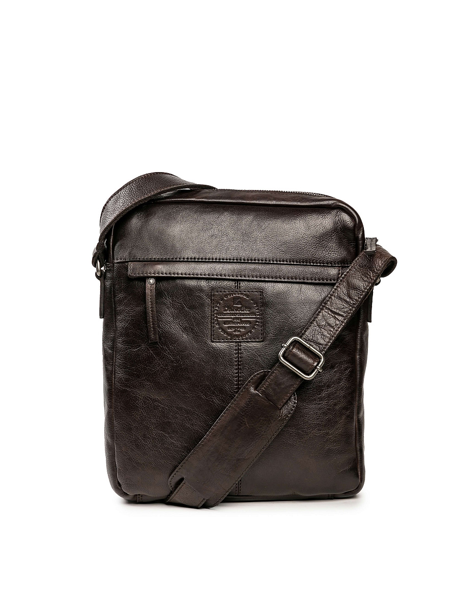 Сумка через плечо Dr.Koffer из натуральной кожи коричневая