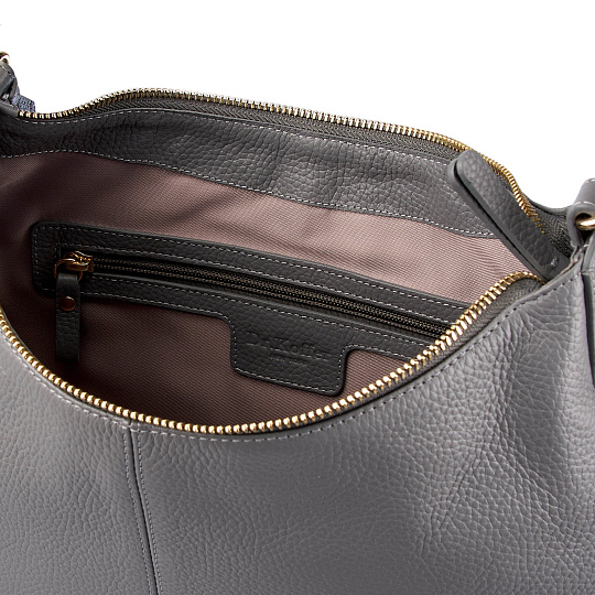 Женская сумка  Dr. Koffer из натуральной кожи серая