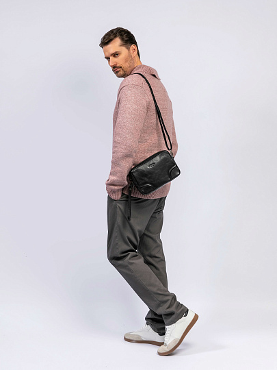 Сумка-визитка Dr. Koffer из натуральной кожи черная