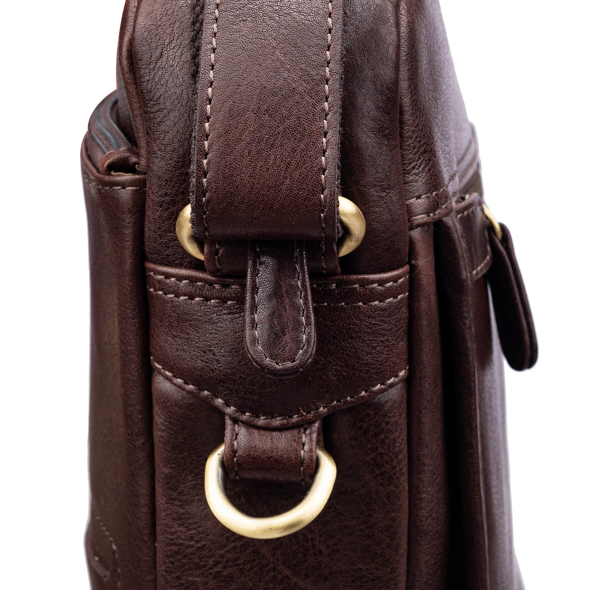 Сумка через плечо Dr.Koffer из натуральной кожи коричневая