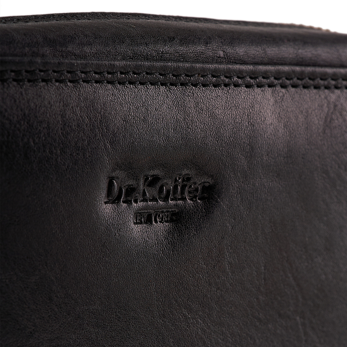 Сумка барсетка из натуральной кожи Dr. Koffer черная