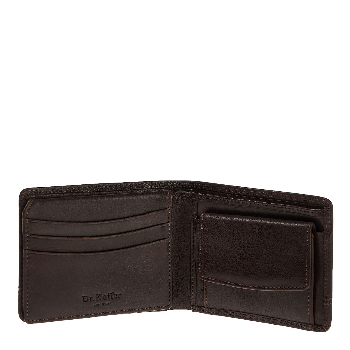 Портмоне Dr.Koffer из натуральной кожи коричневое