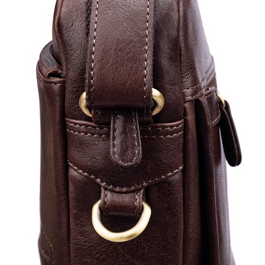 Сумка через плечо Dr.Koffer из натуральной кожи коричневая