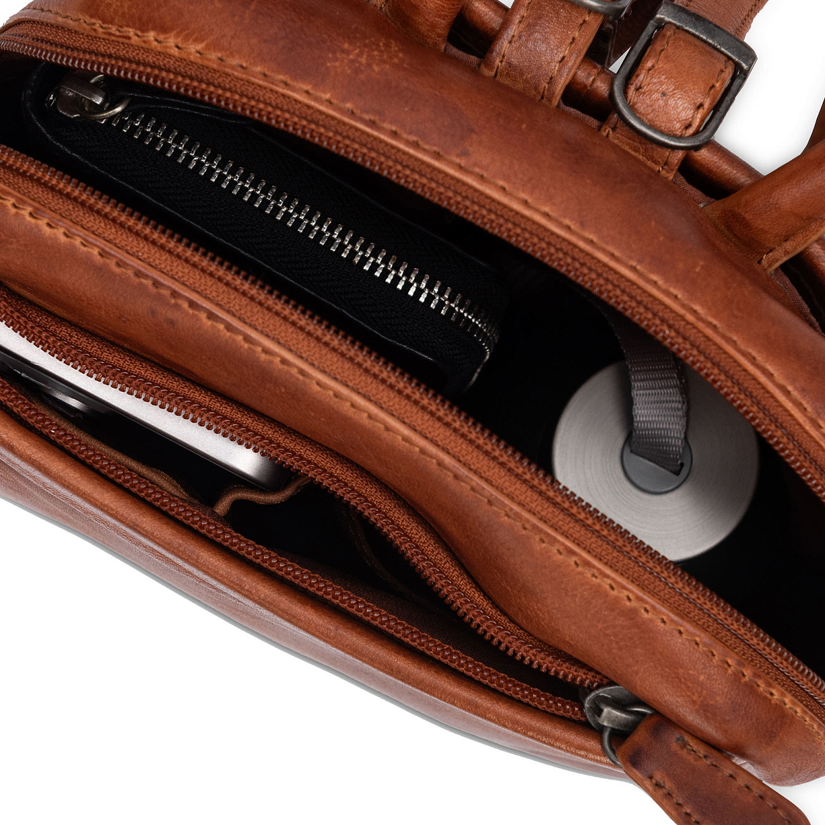 Рюкзак Dr.Koffer из натуральной кожи светло-коричневый