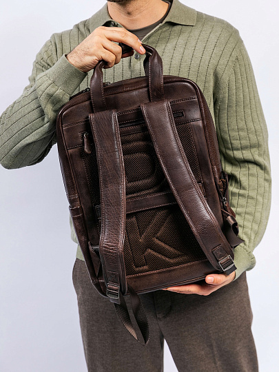 Рюкзак Dr. Koffer из натуральной кожи коричневый