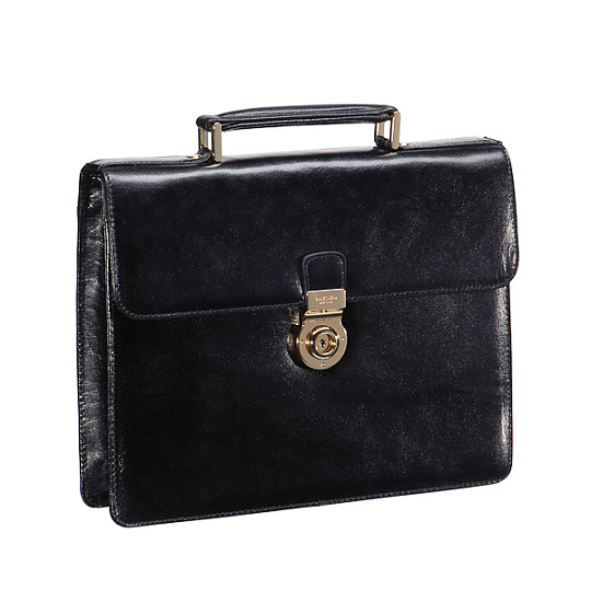 Портфель Dr.Koffer из натуральной кожи черный