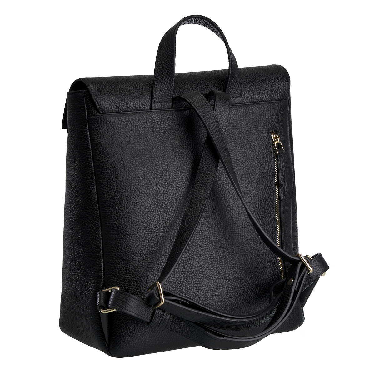 Рюкзак Dr. Koffer из натуральной кожи черный