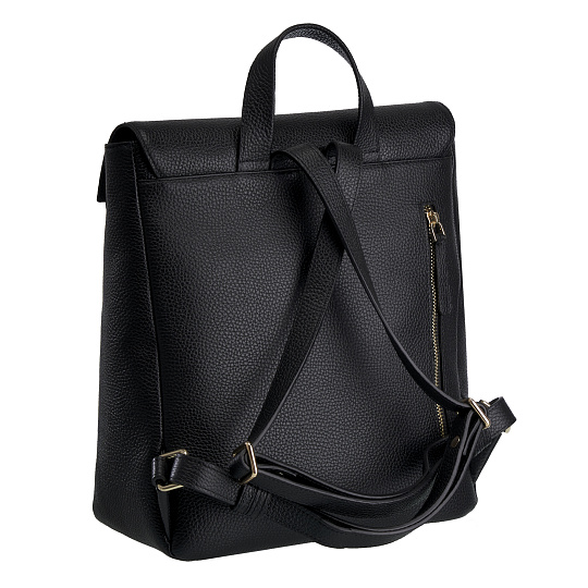 Рюкзак Dr. Koffer из натуральной кожи черный