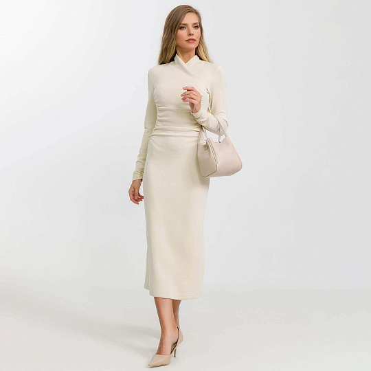 Женская сумка Dr. Koffer из натуральной кожи бежевая