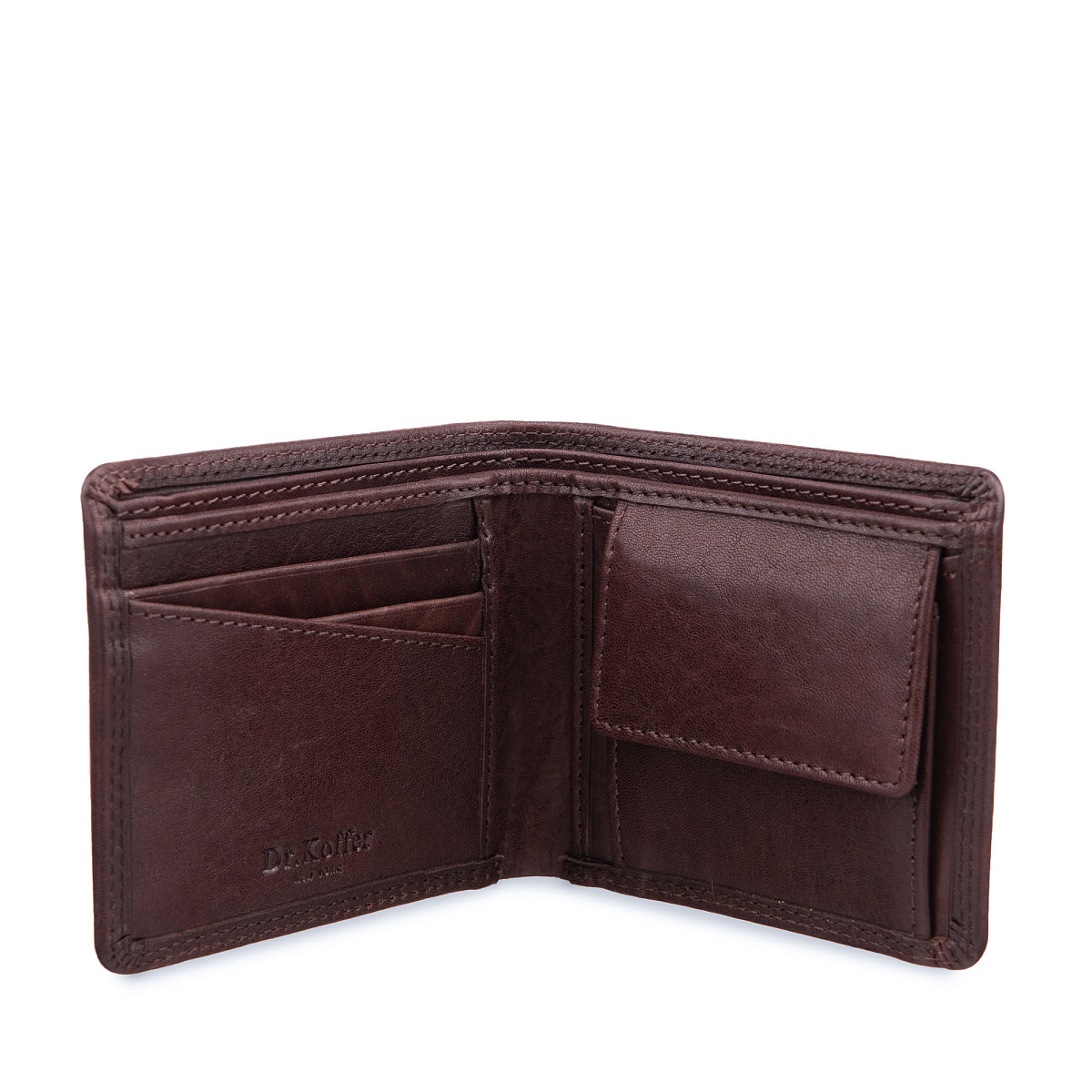 Портмоне Dr.Koffer из натуральной кожи коричневое