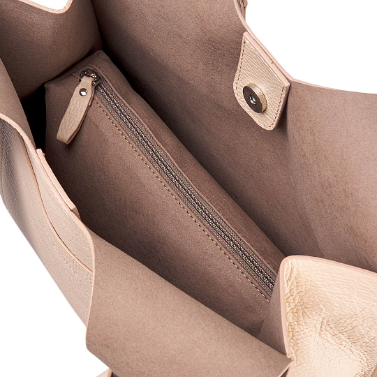 Женская сумка Dr. Koffer из натуральной кожи бежевая