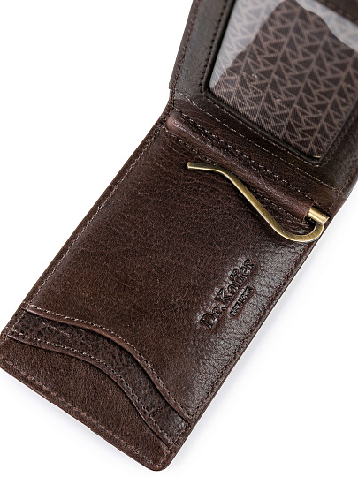 Зажим для денег Dr.Koffer из натуральной кожи коричневый