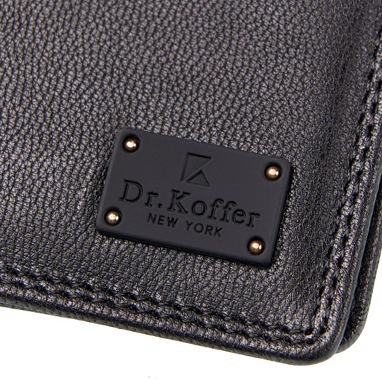 Портмоне Dr.Koffer из натуральной кожи черное