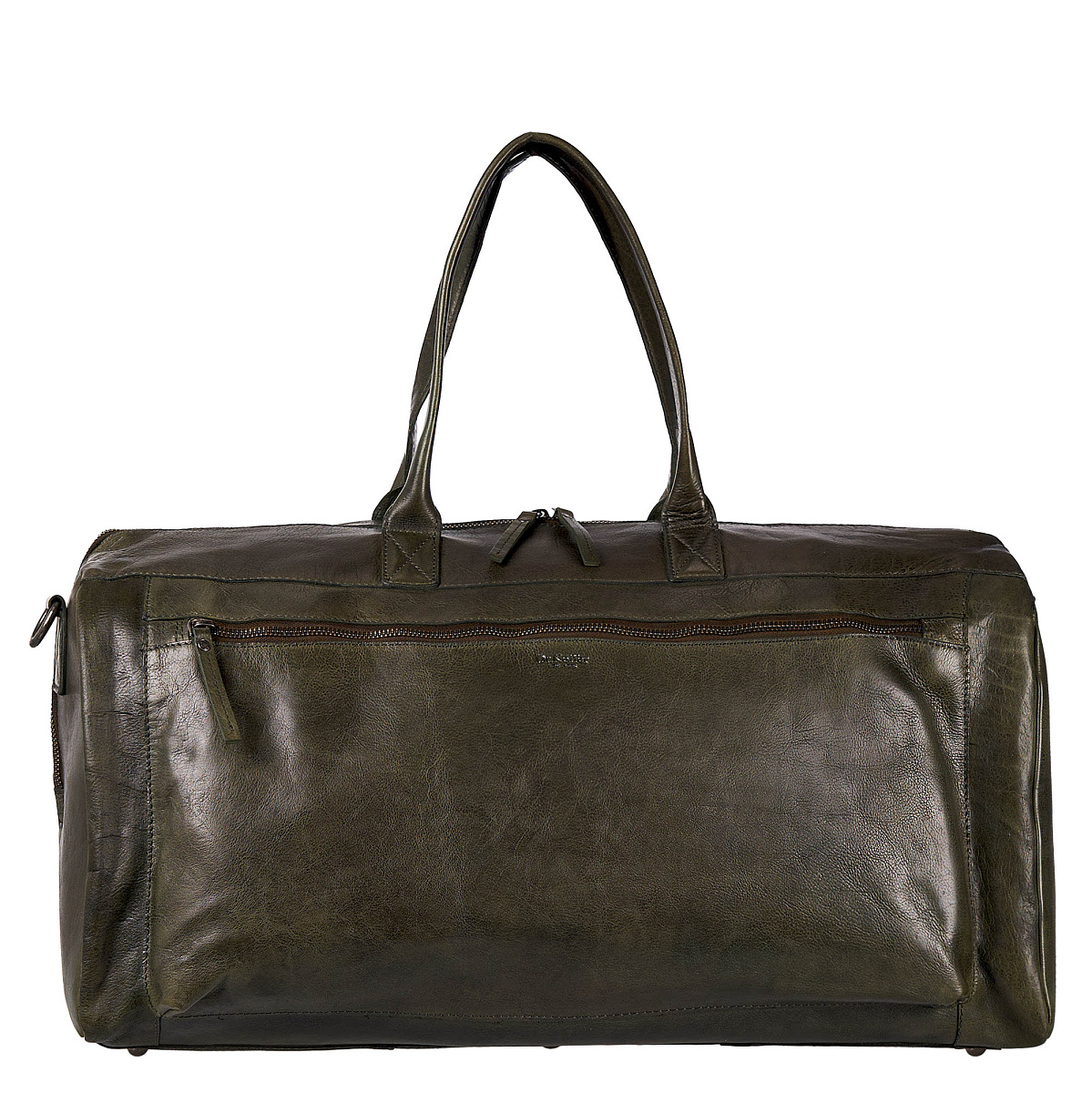 Зеленая мужская дорожная сумка из натуральной кожи Dr. Koffer