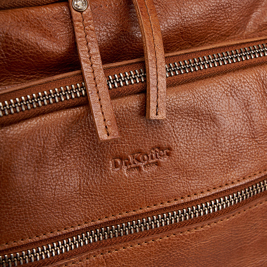 Рюкзак Dr.Koffer из натуральной кожи светло-коричневый