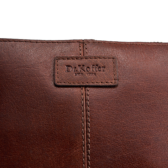 Сумка через плечо Dr.Koffer из натуральной кожи коричневая
