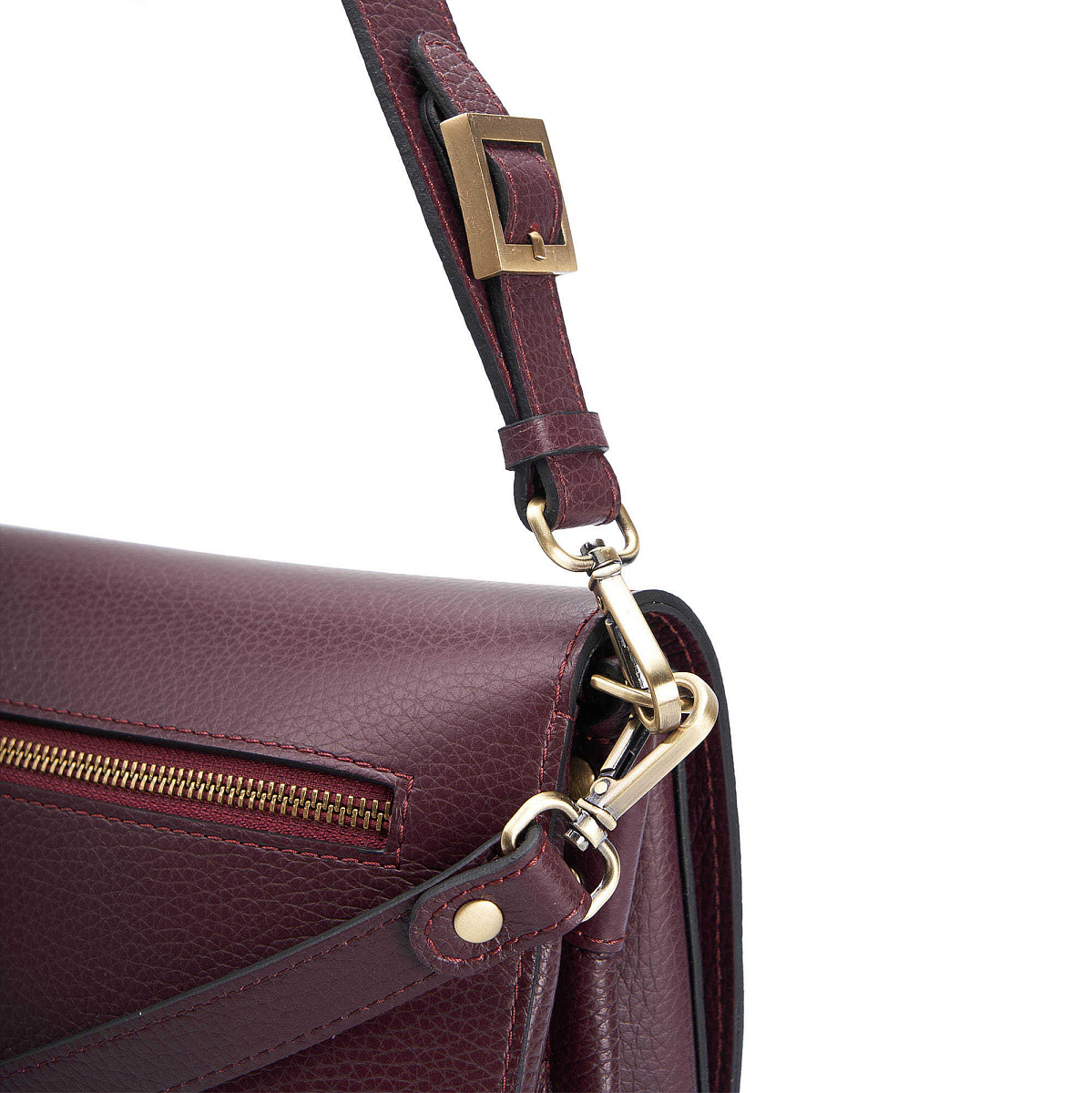 Женская сумка Dr. Koffer из натуральной кожи бордовая