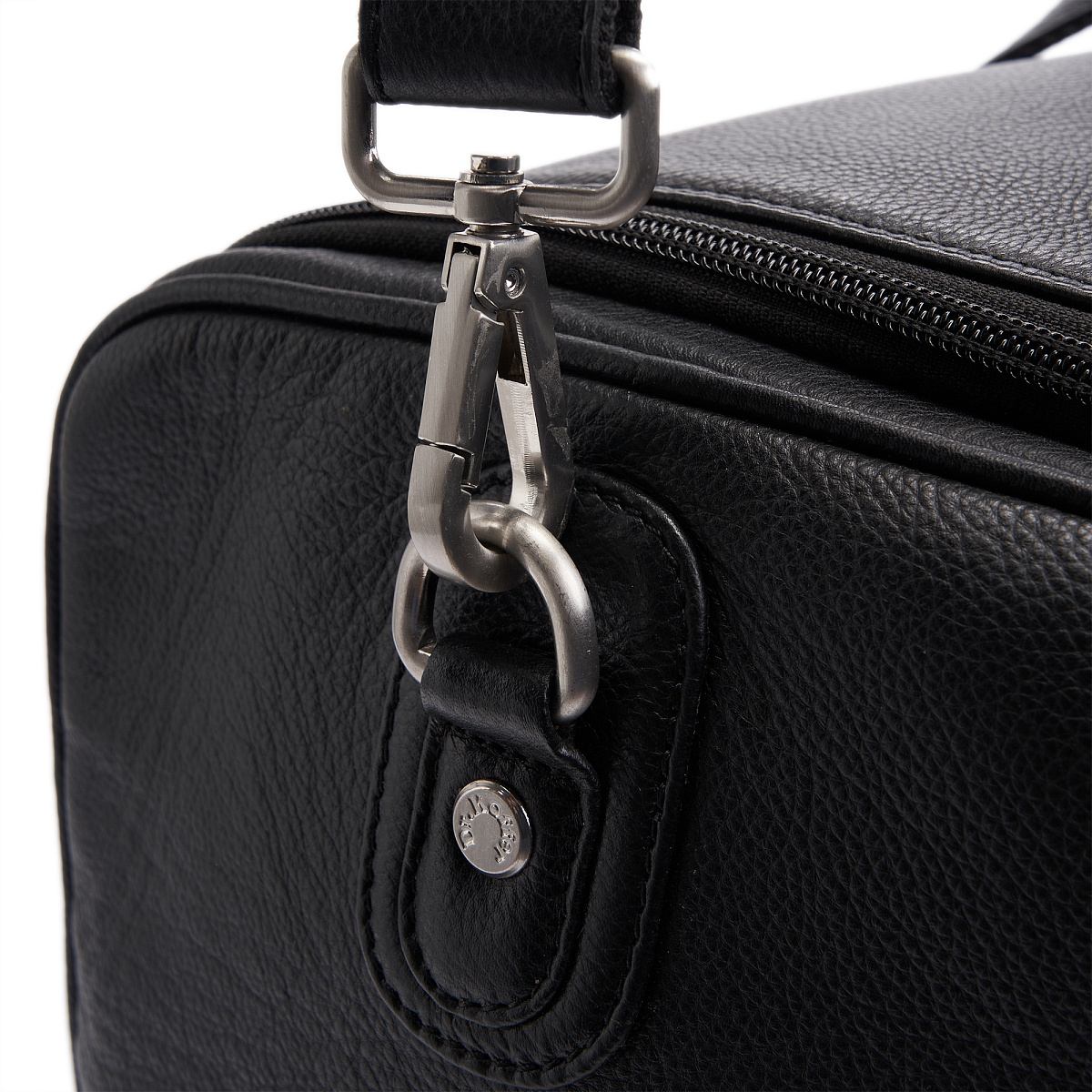 Сумка дорожная Dr.Koffer из натуральной кожи черная