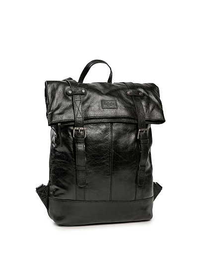 Рюкзак Dr.Koffer из натуральной кожи черный