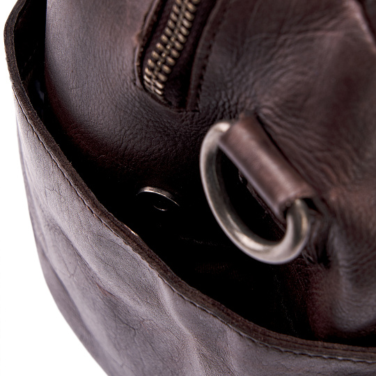 Сумка дорожная Dr.Koffer из натуральной кожи коричневая