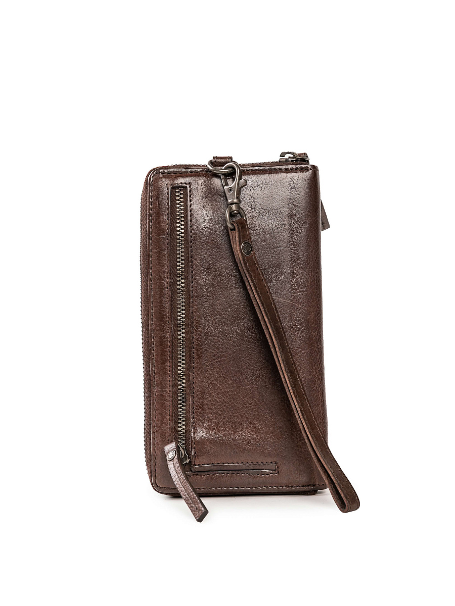 Портмоне Dr.Koffer из натуральной кожи коричневое