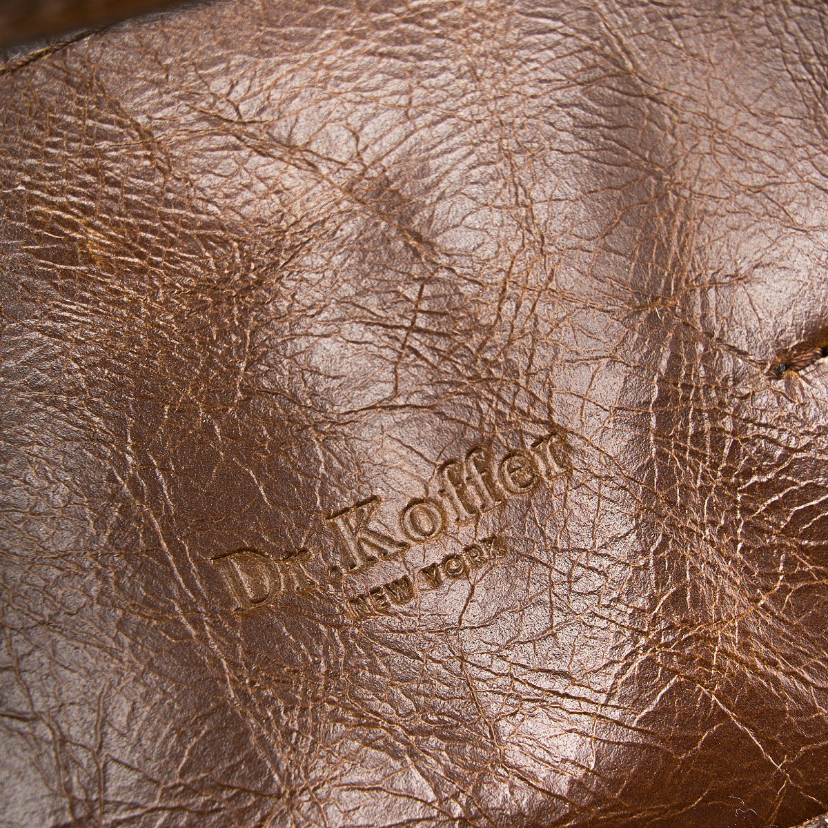 Дорожная сумка Dr.Koffer из натуральной кожи коричневая