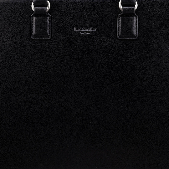 Деловая сумка Dr.Koffer из натуральной кожи черная