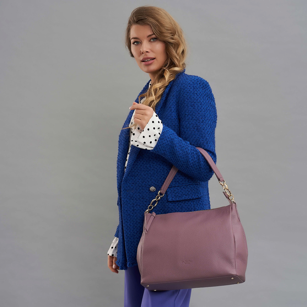 Женская сумка  Dr. Koffer из натуральной кожи розовая