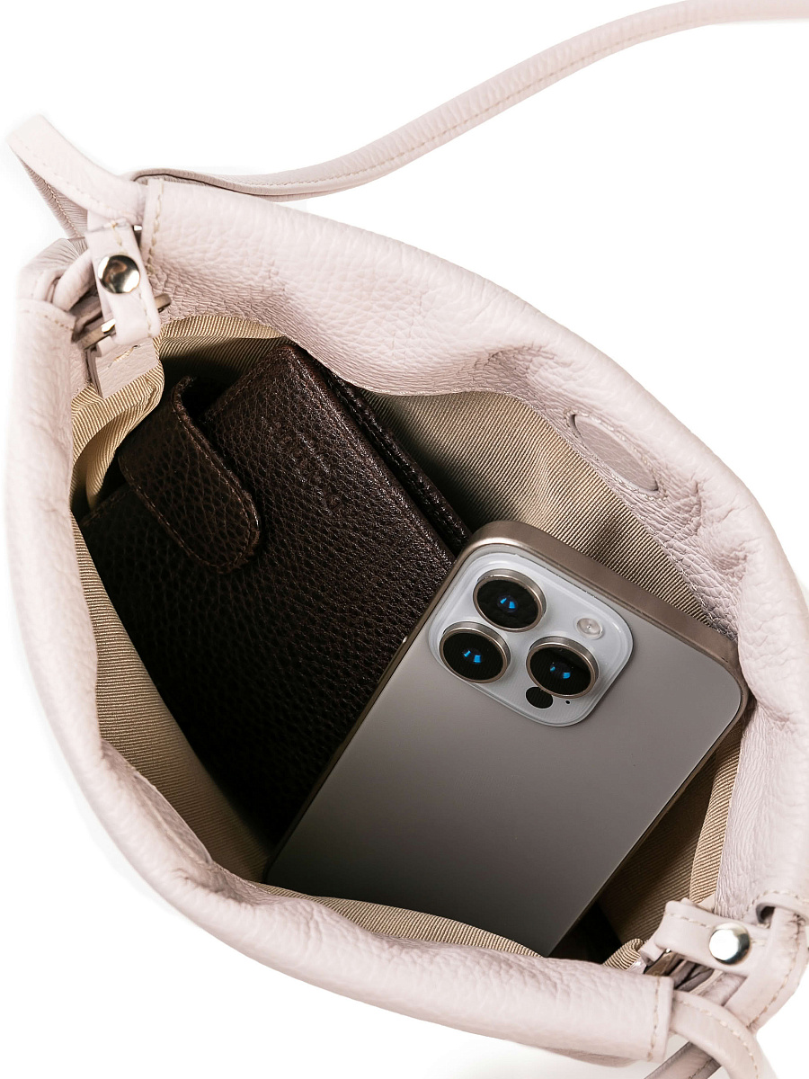 Женская сумка Dr. Koffer из натуральной кожи розовая