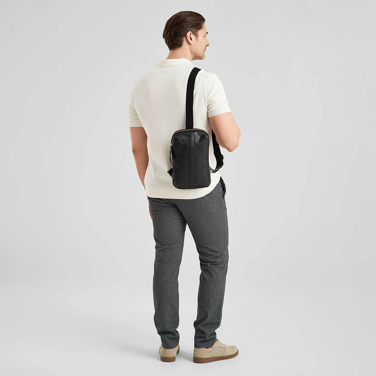 Рюкзак Dr.Koffer из натуральной кожи черный